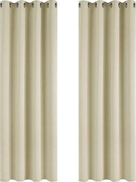 Deconovo Verdunkelungsvorhang Blickdichter Vorhang mit Ösen Gardinen Wohnzi günstig online kaufen