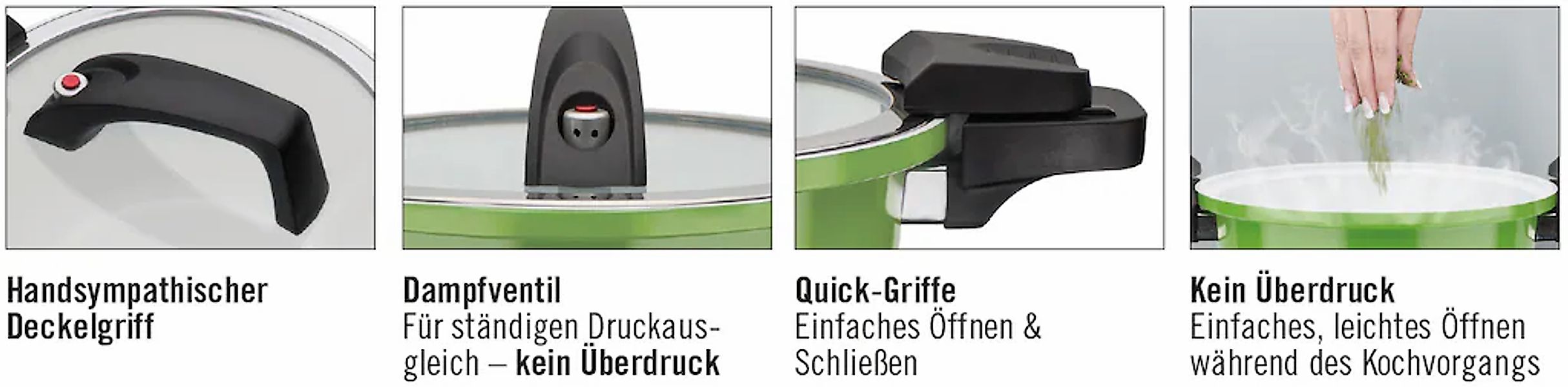 GSW Dampfgartopf »Ceramica green«, Aluminium, (1 tlg.), Dampfkochtopf, mehr günstig online kaufen
