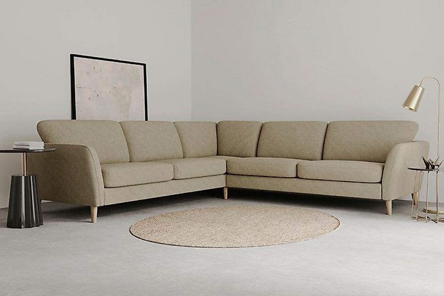 Home affaire Ecksofa »MARSEILLE 278/278 cm, L-Form, Webstoff, Flachgewebe, günstig online kaufen
