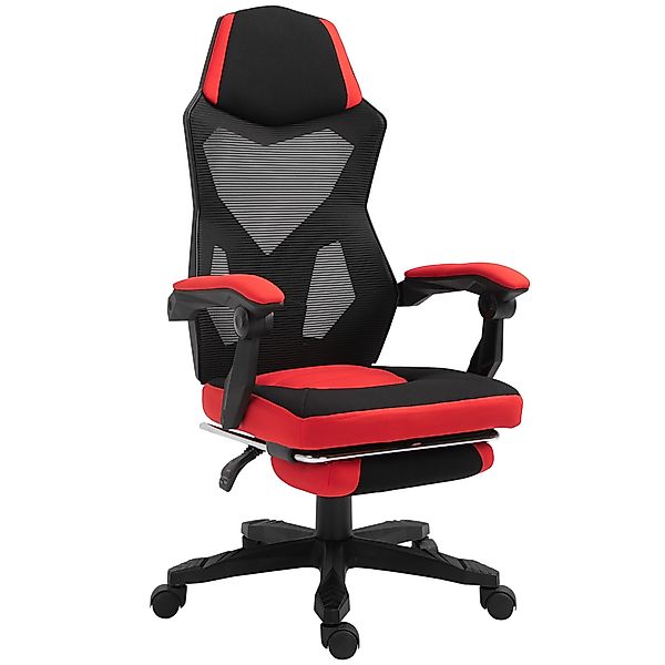 Vinsetto Gamingstuhl Ergonomischer Schreibtischstuhl mit Fußstütze höhenver günstig online kaufen