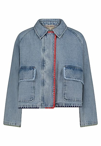 Amber & June Jeansjacke "Damen mit aufgesetzten Taschen" günstig online kaufen