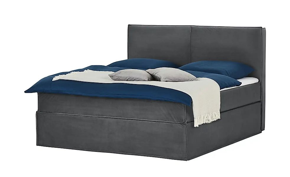 Boxi Boxspringbett 160 x 200 cm mit trendigem Keder Boxi Urban ¦ grau ¦ Maß günstig online kaufen