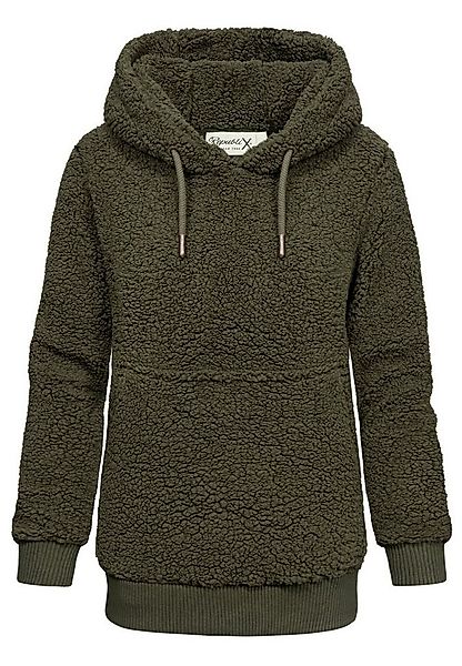 REPUBLIX Kapuzenpullover CHARLIZE Damen Teddy Sweatjacke Plüsch Hoodie Pull günstig online kaufen