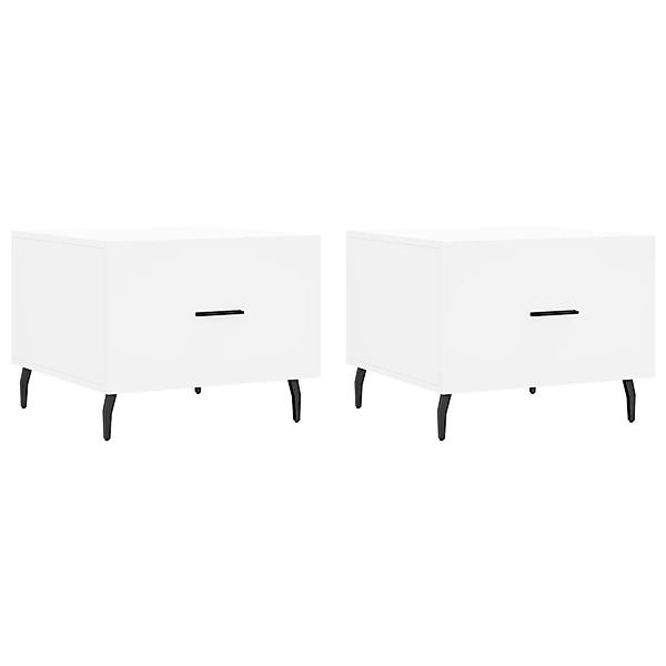 vidaXL Couchtische 2 Stk Weiß 50x50x40 cm Holzwerkstoff 829429 günstig online kaufen