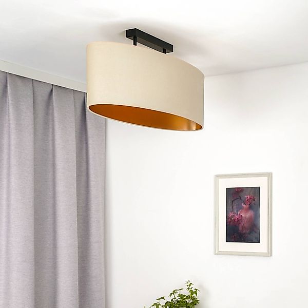 Envostar Deckenlampe Idun hellbeige 80cm Naturmaterial vegan günstig online kaufen