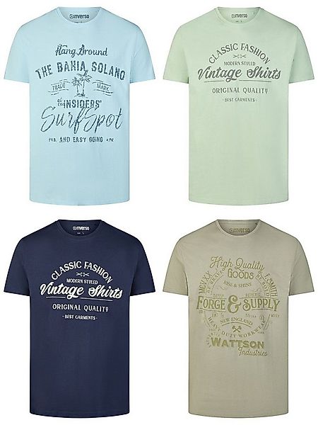 riverso T-Shirt Herren Printshirt RIVLeon Regular Fit (4-tlg) Kurzarm Tee S günstig online kaufen