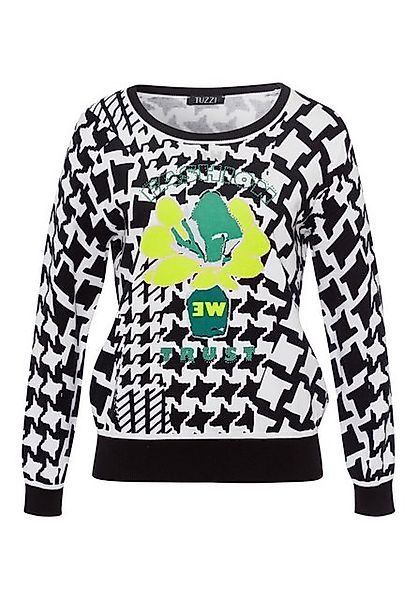 TUZZI Strickpullover mit Hahnentrittmuster und Frontprint günstig online kaufen