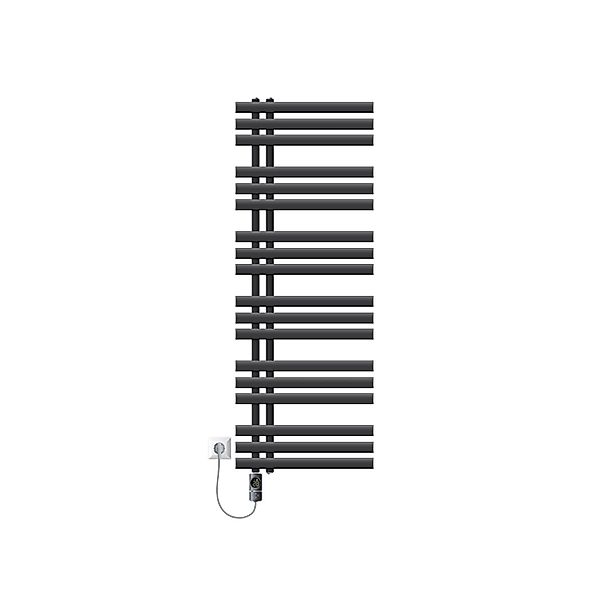 LuxeBath Badheizkörper Iron EM 500x1400mm Anthrazit mit Heizstab 900W Digit günstig online kaufen