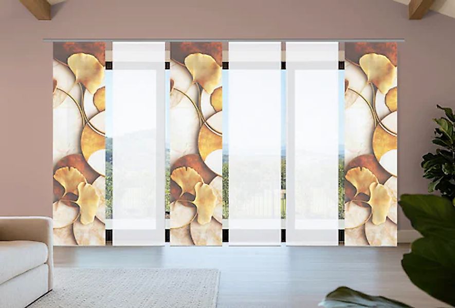 HOME in green Schiebegardine »STORM« Paneelwagen 6 Stk. tlg. Bambusoptik, S günstig online kaufen