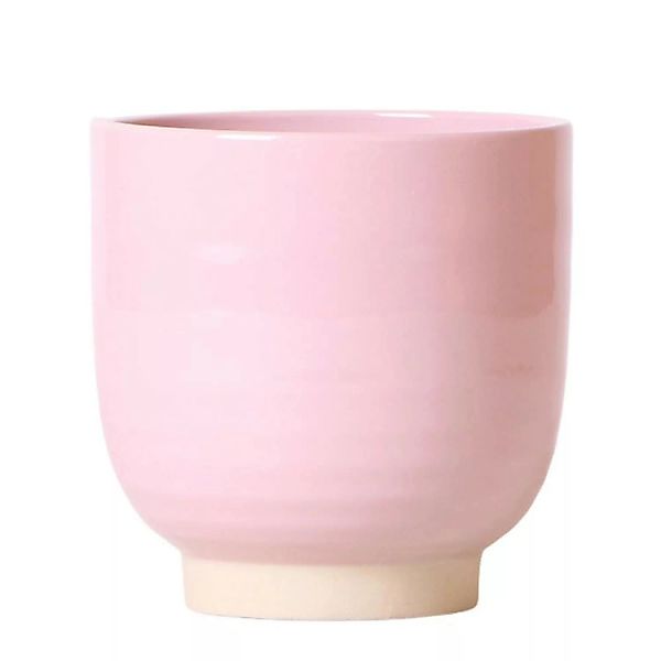 Exotenherz Übertopf Glazed Glasierte Keramik mit Standfuß Rosa Passend für günstig online kaufen