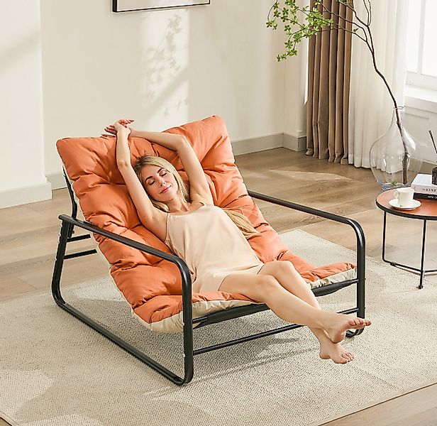 HomeMiYN Loungesessel Sessel wohnzimmer Gartenliege mit Wendekissen Lounges günstig online kaufen