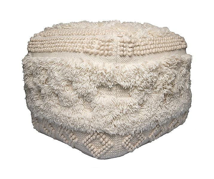 Qiyano Hocker Pouf Amare Groß Natur günstig online kaufen
