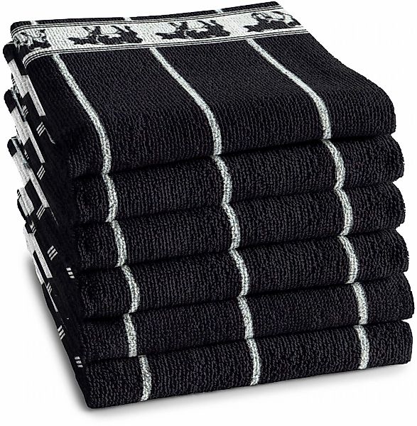 DDDDD Geschirrtuch "DDDDD Küchentuch Schwarz/Bon (6er-Pack)" schnell trockn günstig online kaufen