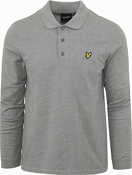 Lyle and Scott Longsleeve Polo Grau - Größe L günstig online kaufen