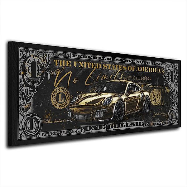 Artedinoi Leinwandbild Porsche No Limits Geld günstig online kaufen