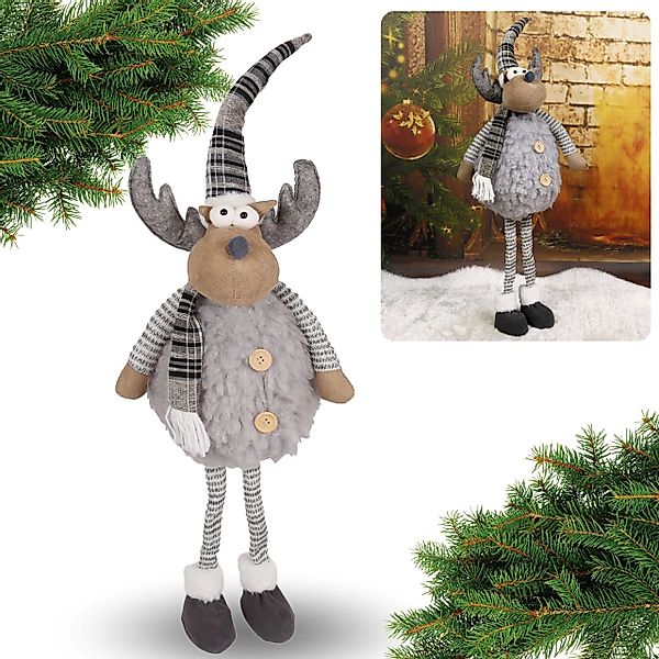 Sarcia.eu Weihnachtsfigur Graues stehendes Weihnachtsrentier, Weihnachtsdek günstig online kaufen
