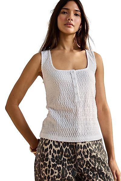 Next Trägertop Strukturiertes Tanktop mit Henleydetail günstig online kaufen