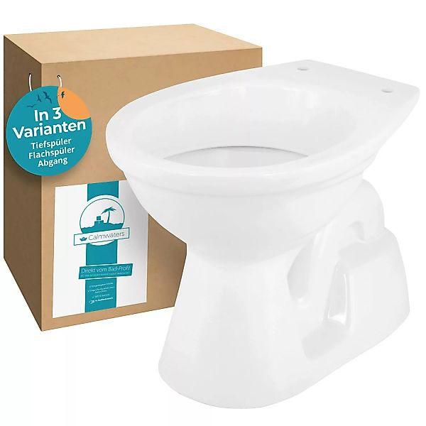 Calmwaters Stand-WC Universal Weiß Tiefspüler Abgang Innen Senkrecht 07AB22 günstig online kaufen