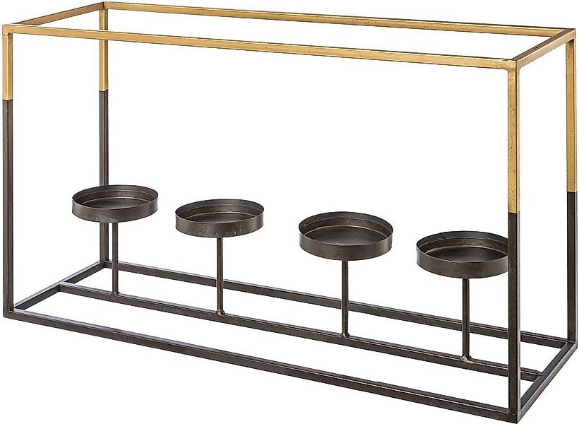 Creativ deco Adventsleuchter Weihnachtsdeko, mit Glas, für Stumpenkerzen, B günstig online kaufen