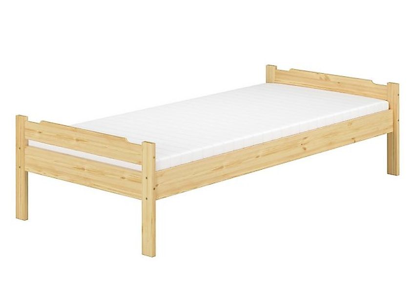 ERST-HOLZ Bett Robustes Holzbett Einzelbett Kiefer Massiv 90 x 200, Kieferf günstig online kaufen
