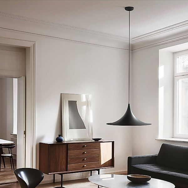 Hängeleuchte Morgana, schwarz/nickel, Metall, Ø 48 cm, E27 günstig online kaufen