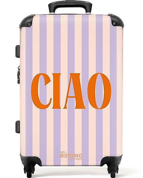 NoBoringSuitcases.com© Hartschalen-Trolley Das Zitat "ciao" in Pastellfarbe günstig online kaufen