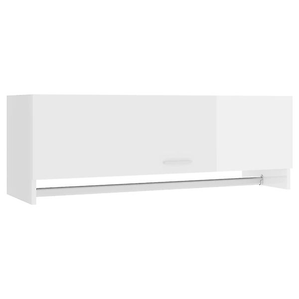vidaXL Kleiderschrank Hochglanz-Weiß 100x32,5x35 cm Holzwerkstoff günstig online kaufen