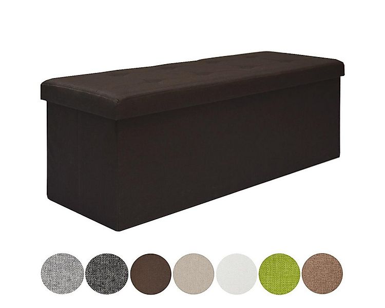 DuneDesign Sitzbank mit Stauraum - 110x38x38 Polsterbank mit Aufbewahrungsb günstig online kaufen