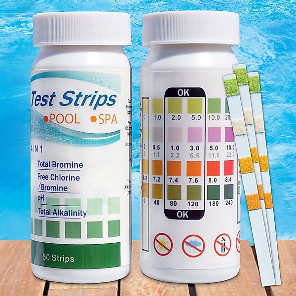 Hecht Wasserteststreifen pH-Wert Wassertester Chlor, Brom günstig online kaufen