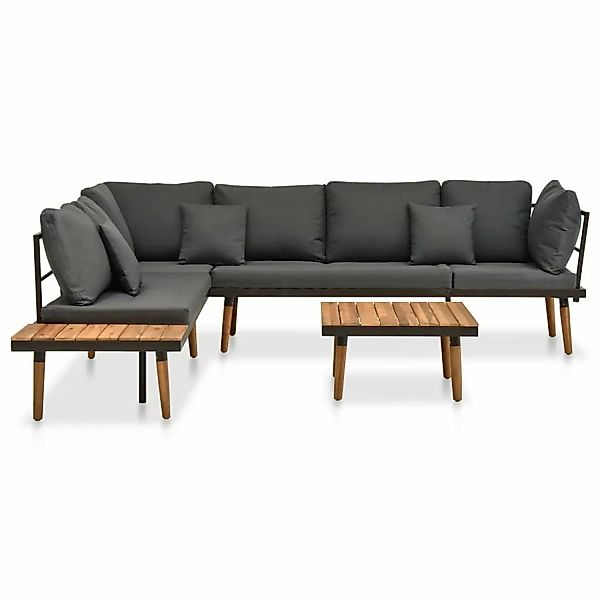 vidaXL 4-tlg Garten-Lounge-Set mit Auflagen Massivholz Akazie Modell 12 günstig online kaufen