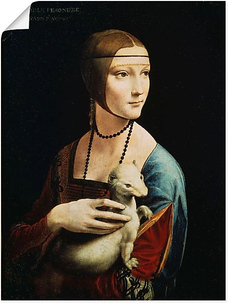 Artland Wandbild "Dame mit dem Hermelin Porträt", Frau, (1 St.) günstig online kaufen