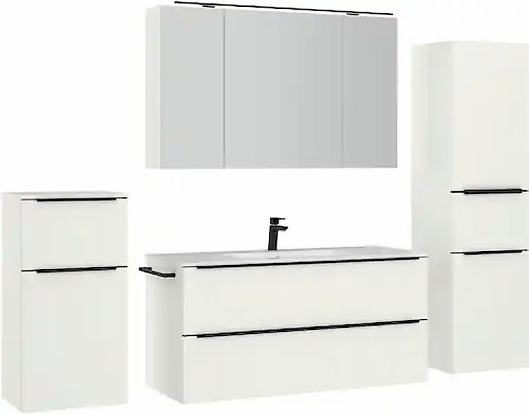 nobilia® Badmöbel-Set »Levere« vormontiert, mit Soft-Close, 4 Stk. tlg. günstig online kaufen