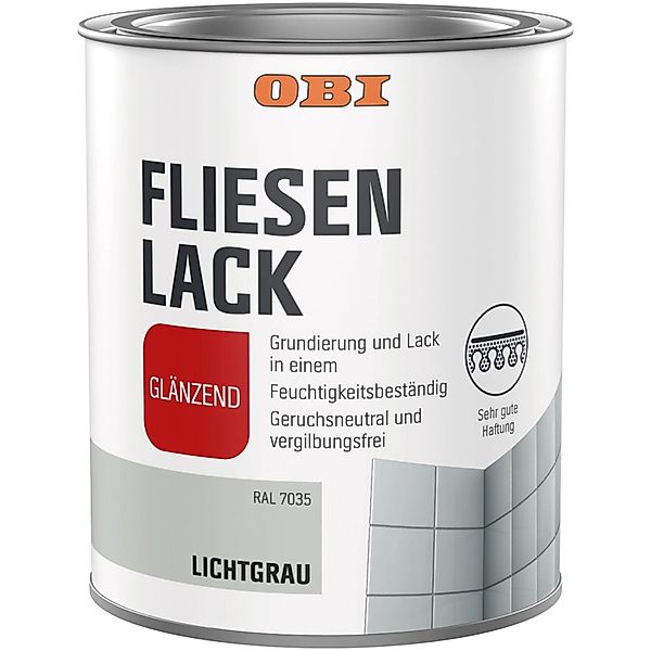 OBI Fliesenlack Lichtgrau Glänzend 750 ml günstig online kaufen