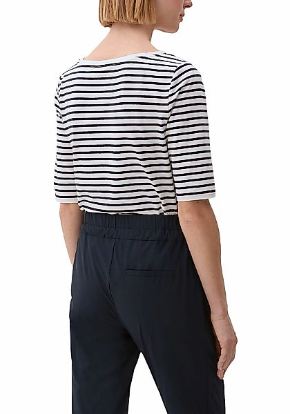 s.Oliver BLACK LABEL T-Shirt mit gestreifter günstig online kaufen