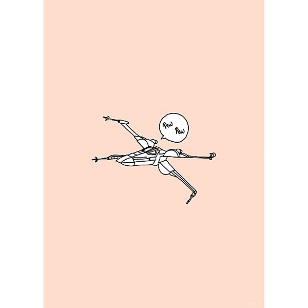 Komar Bild "Star Wars Pew Pew" Disney 1 Stk. tlg. Wandbild zur Dekoration i günstig online kaufen