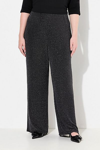 Ulla Popken Schlupfhose Jerseyhose Glitter gerades Bein Elastikbund günstig online kaufen