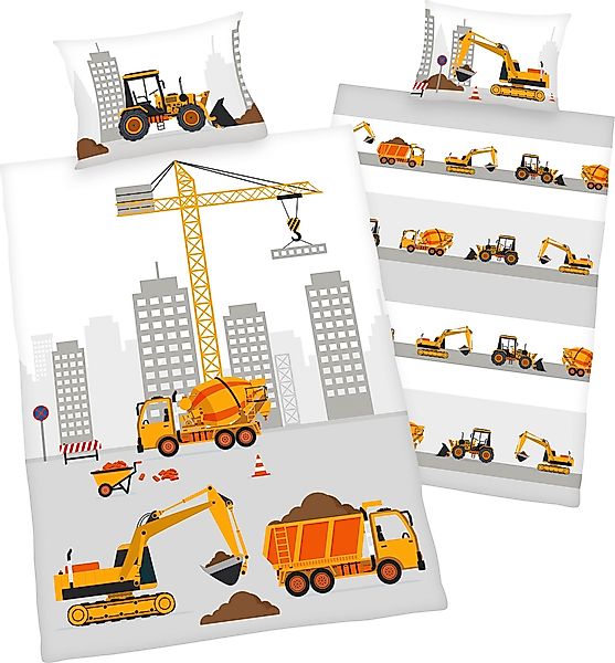 Baby Best Babybettwäsche "Baustelle" mit niedlichem Baustellen Motiv günstig online kaufen