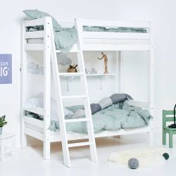 Kinderzimmer Stockbett Stockbett in Weiß aus Massivholz günstig online kaufen