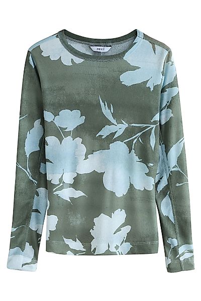 Next Langarmshirt Langärmeliges Sweatshirt mit Rundhalsausschnitt günstig online kaufen