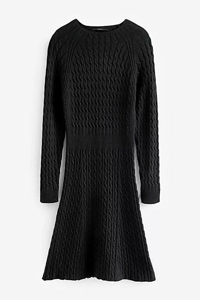Next Strickkleid Tailliertes Kleid mit Zopfstrickdetail (1-tlg) günstig online kaufen