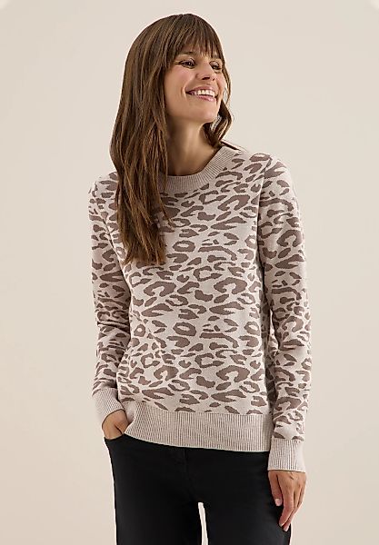Cecil Strickpullover mit Leomuster günstig online kaufen