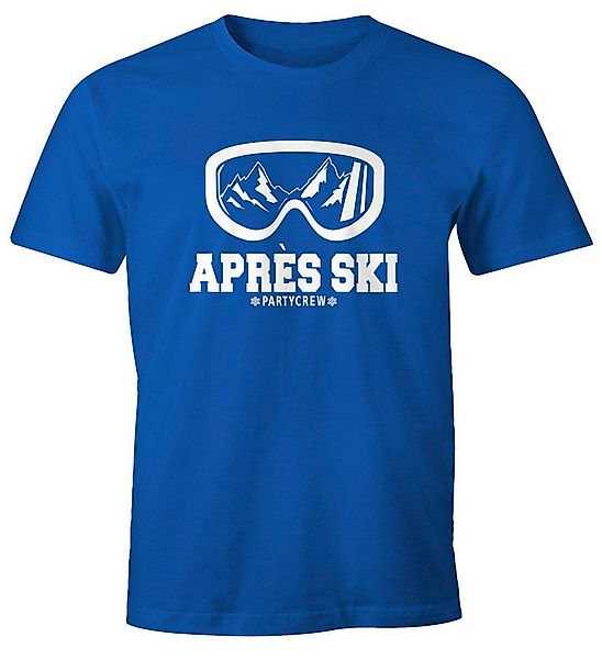 MoonWorks Print-Shirt Herren T-Shirt Après Ski Party Crew Ski-Fahrer Snowbo günstig online kaufen
