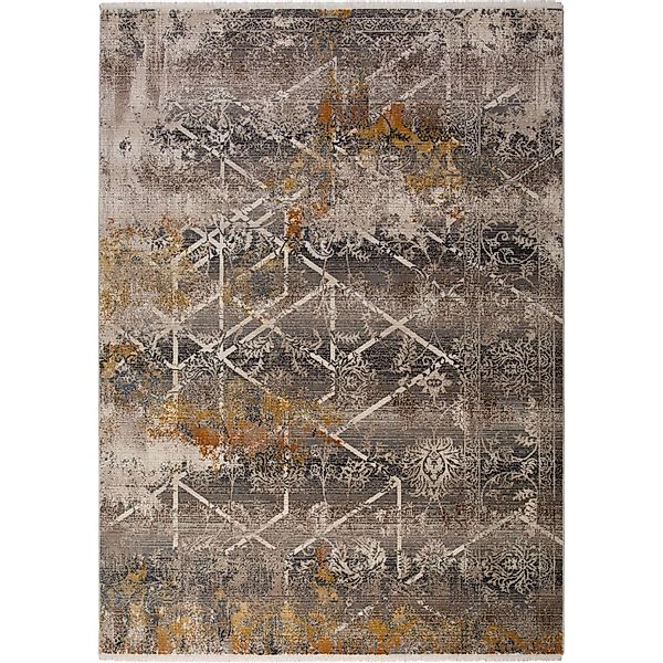 MeGusta Kurzflor Teppich Vintage UsedLook Braun Fransenteppich 40 x 60 cm günstig online kaufen