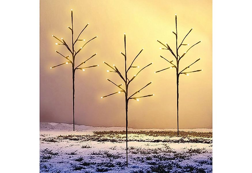 Spetebo LED-Leuchtzweig LED Lichterzweige im 3er Set - 60 LED / 76 cm, 60-f günstig online kaufen
