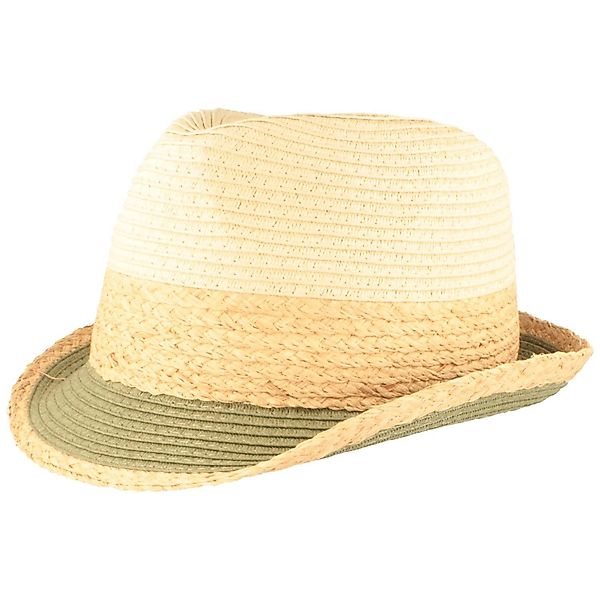 Breiter Strohhut Knautschbarer mehrfarbiger Trilby günstig online kaufen