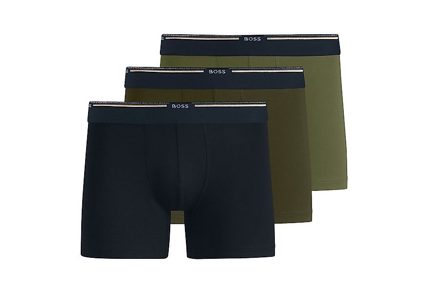 BOSS Boxer BoxerBr Bamboo (3-St) mit eingesticktem Markenschriftzug am Bund günstig online kaufen