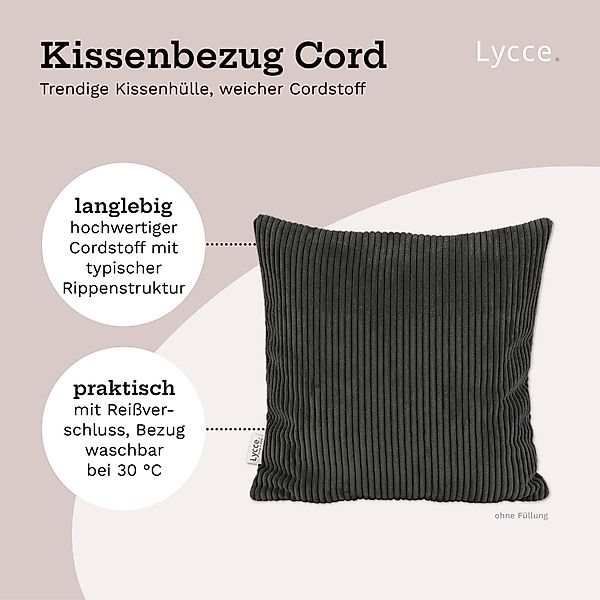 Lycce Dekokissen Kissenbezug 2er Set CORD günstig online kaufen