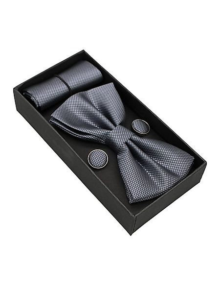 ANTALUX Fliege Elegantes 4-teiliges Herren-Set: Fliege, Tuch & Manschettenk günstig online kaufen