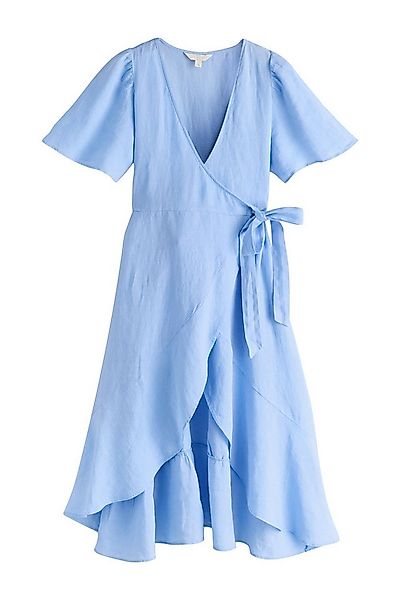 Next Midikleid Midikleid in Wickeloptik aus 100 % Leinen (1-tlg) günstig online kaufen