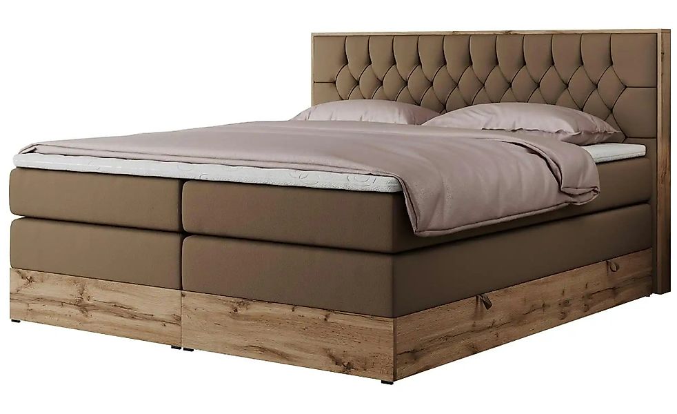 Boxspringbett mit Bettkasten Amore King ¦ braun ¦ Maße (cm): B: 148 H: 115 günstig online kaufen